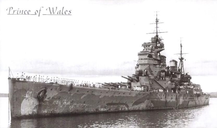 HMS Prince of Wales 1941 Schlachtschiff Royal Navy. 30.0 x 18.0 x 0.3 cm. 523553