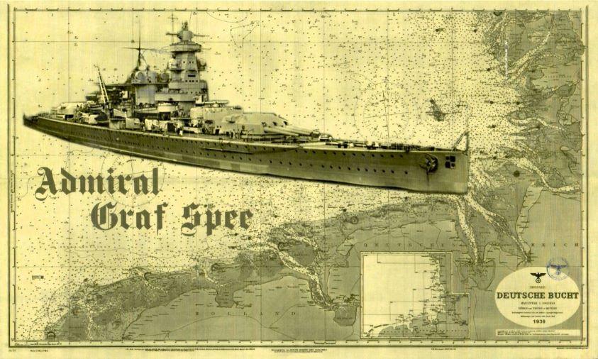 Schlachtschif  Admiral Graf Spee 1936. 28.0 x 17.0 x 0.3 cm. 523491
