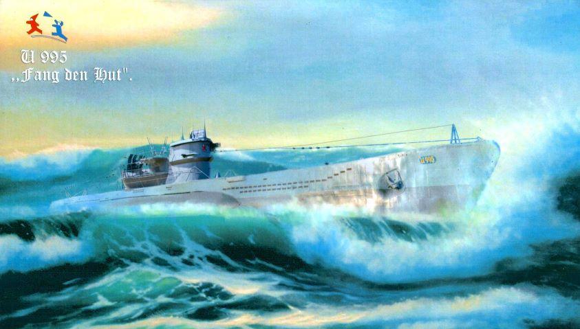 U-Boot U 995 Typ VII C/41 Kriegsmarine. 30.5x17.5x2.0 cm. 523559
