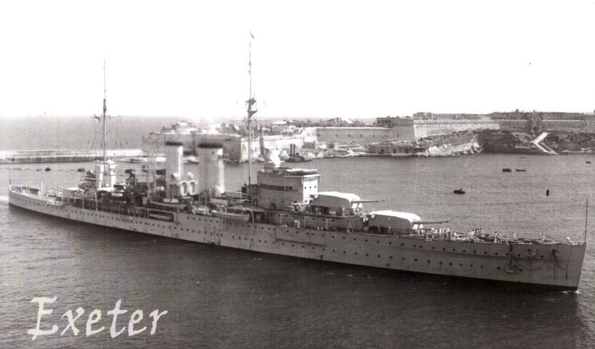 HMS Exeter 1931 Schwerer Kreuzer Royal Navy. 30.0 x 18.0 x 0.3 cm. 523552